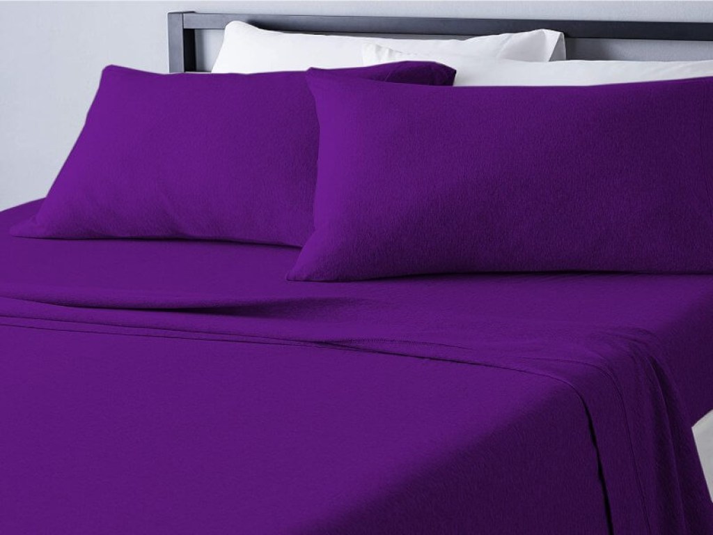 Σετ Σεντόνια Μωβ 100% Βαμβακερά Γαρύφαλλο | Γαρύφαλλο - Λευκά Είδη